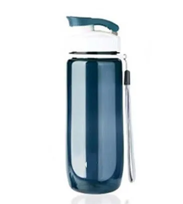 20 Oz Water Bottle Food Grade Plastic Attached Rope 2 Colors