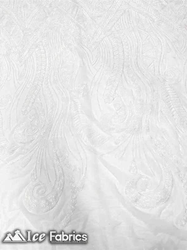 African Sequin Fabric 4 Way Spandex Stretch Sequin Fabric