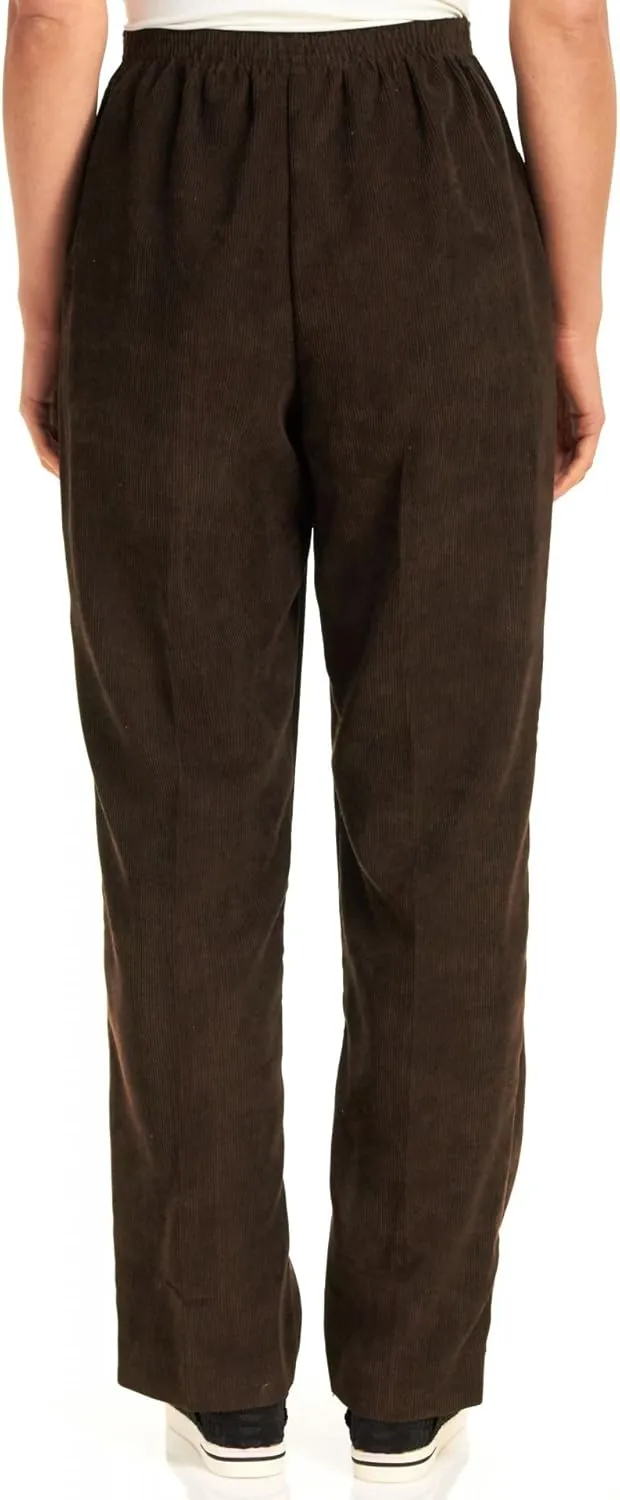 Alfred Dunner Women's Classic Corduroy Pull-on Average Length Pant
