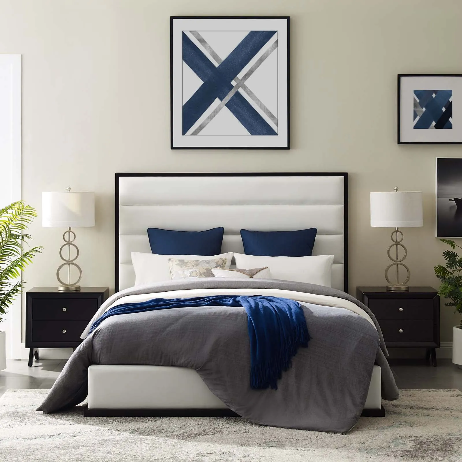 Ashland Faux Leather Platform Bed by Modway