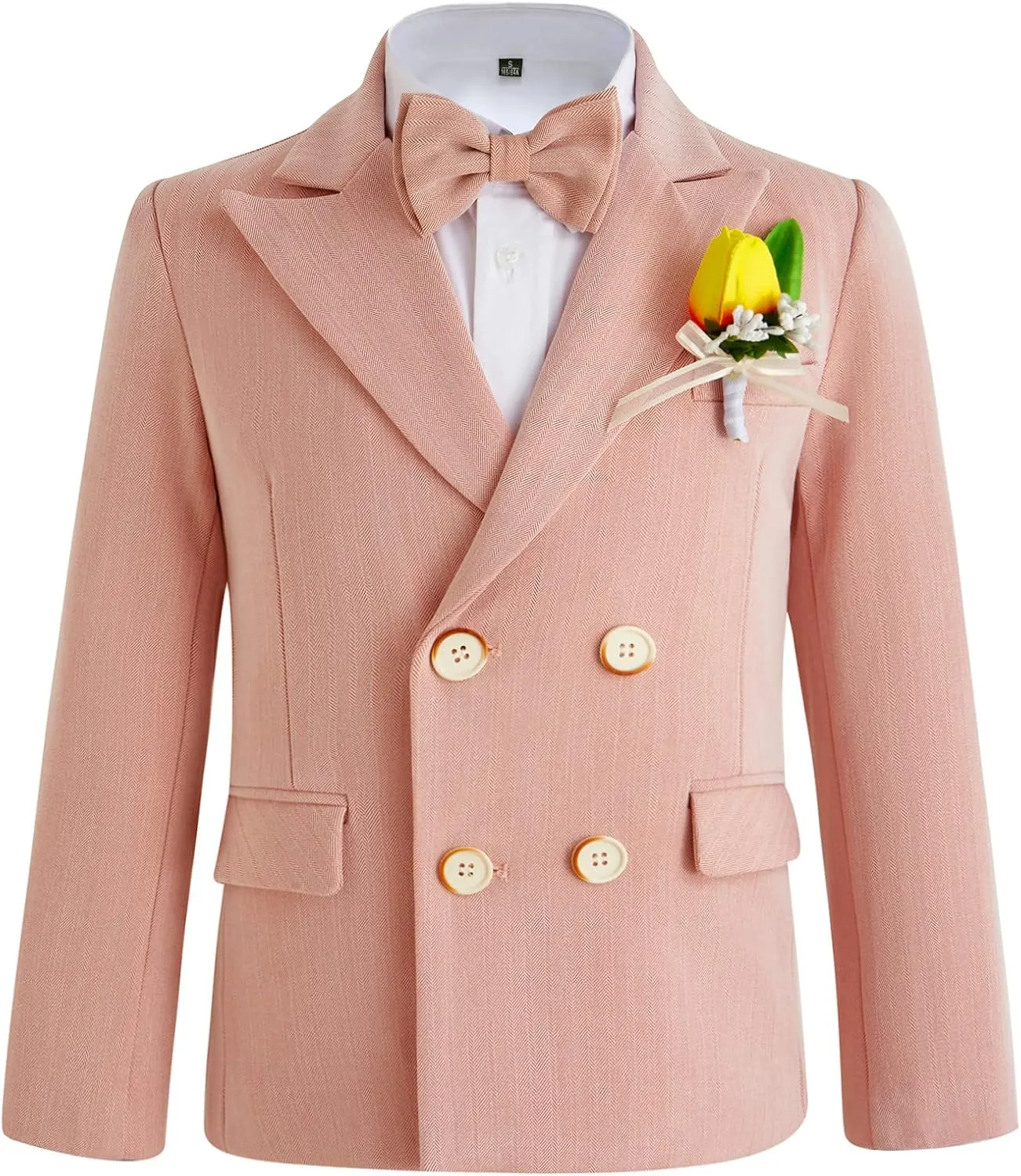 Boys Suits Toddler Tuxedo Double Breasted Formal Suit Set Kids Wedding Outfit