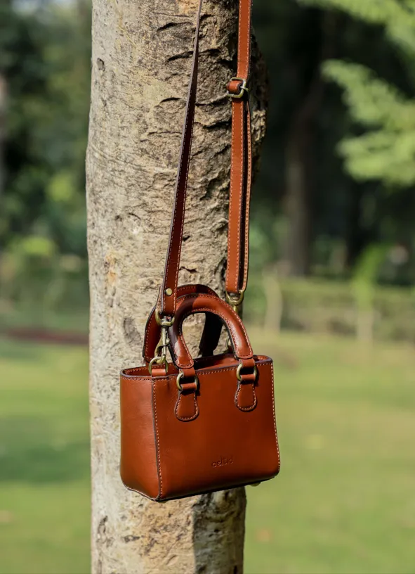 Brown Leather Sling Bag: Elevate Your Urban Style, Art: BG-1569