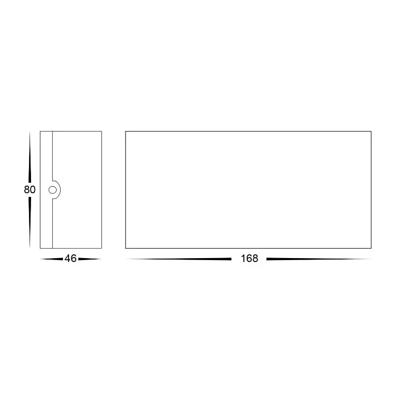Curved Rectangular Aluminium Wall Light | Assorted Finish | TRIColour