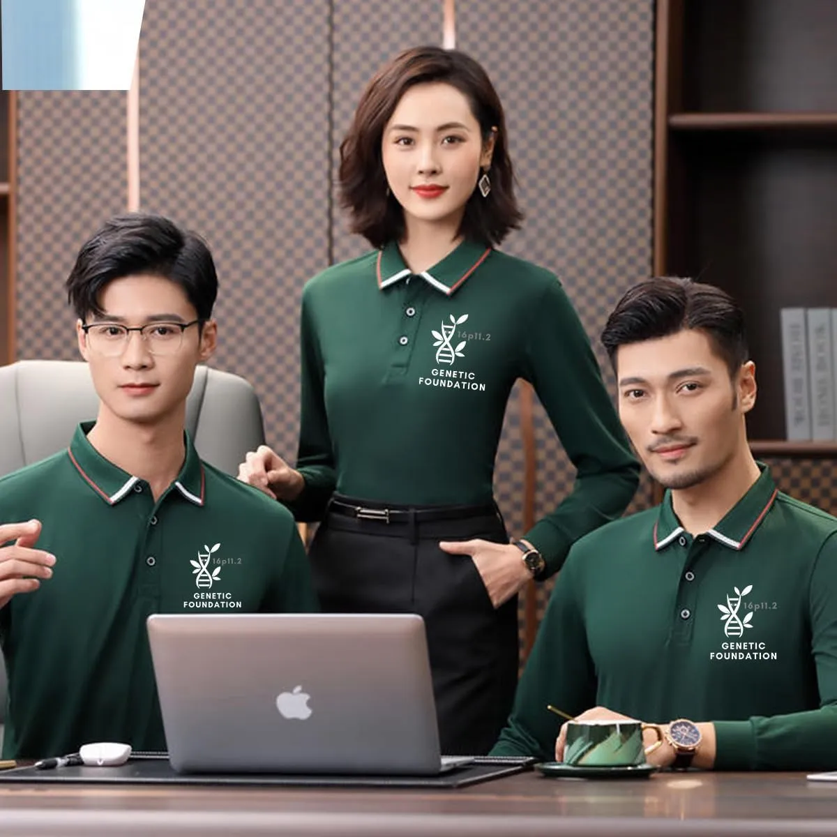 Custom Polo Shirts Design Your Own Long Sleeve Polo Shirt Personalized with Logo/Text/Image(Black, M)