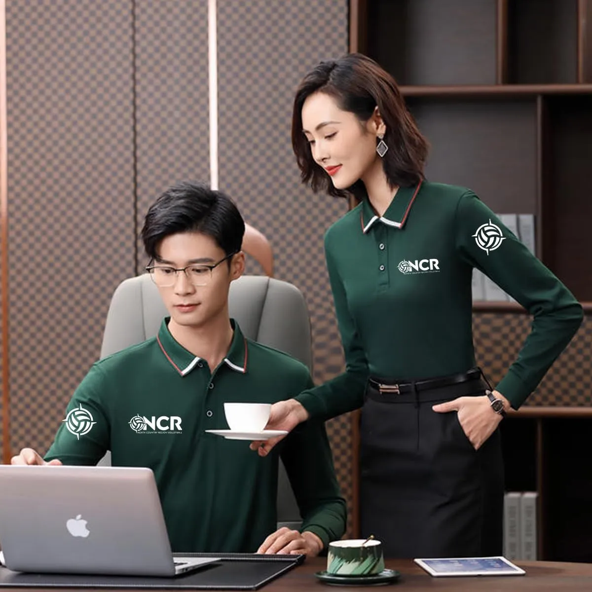 Custom Polo Shirts Design Your Own Long Sleeve Polo Shirt Personalized with Logo/Text/Image(Black, M)