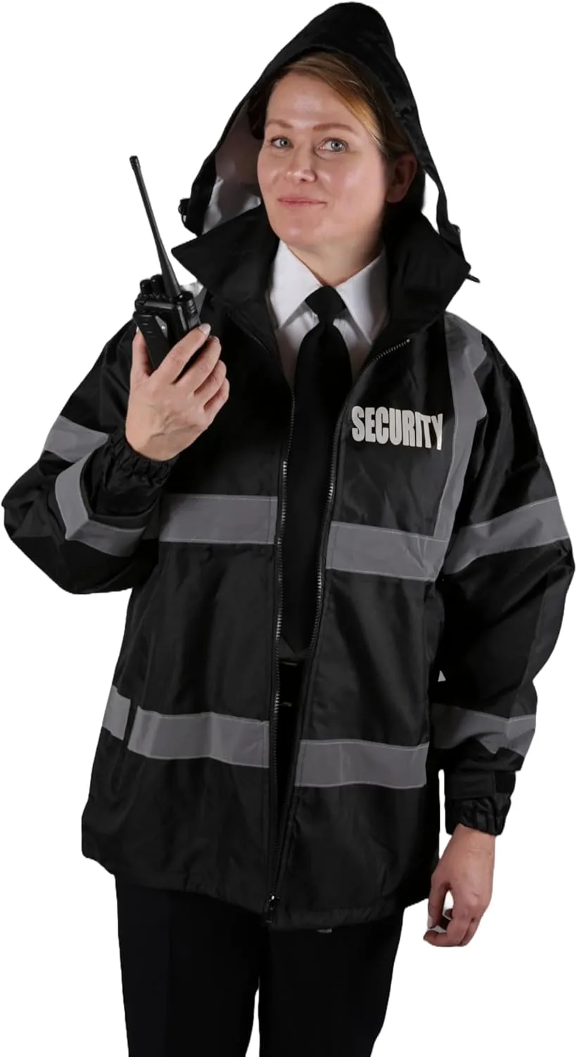 First Class High Visibility Water Resistant Raincoat Jacket and Pant With Reflective Stripes
