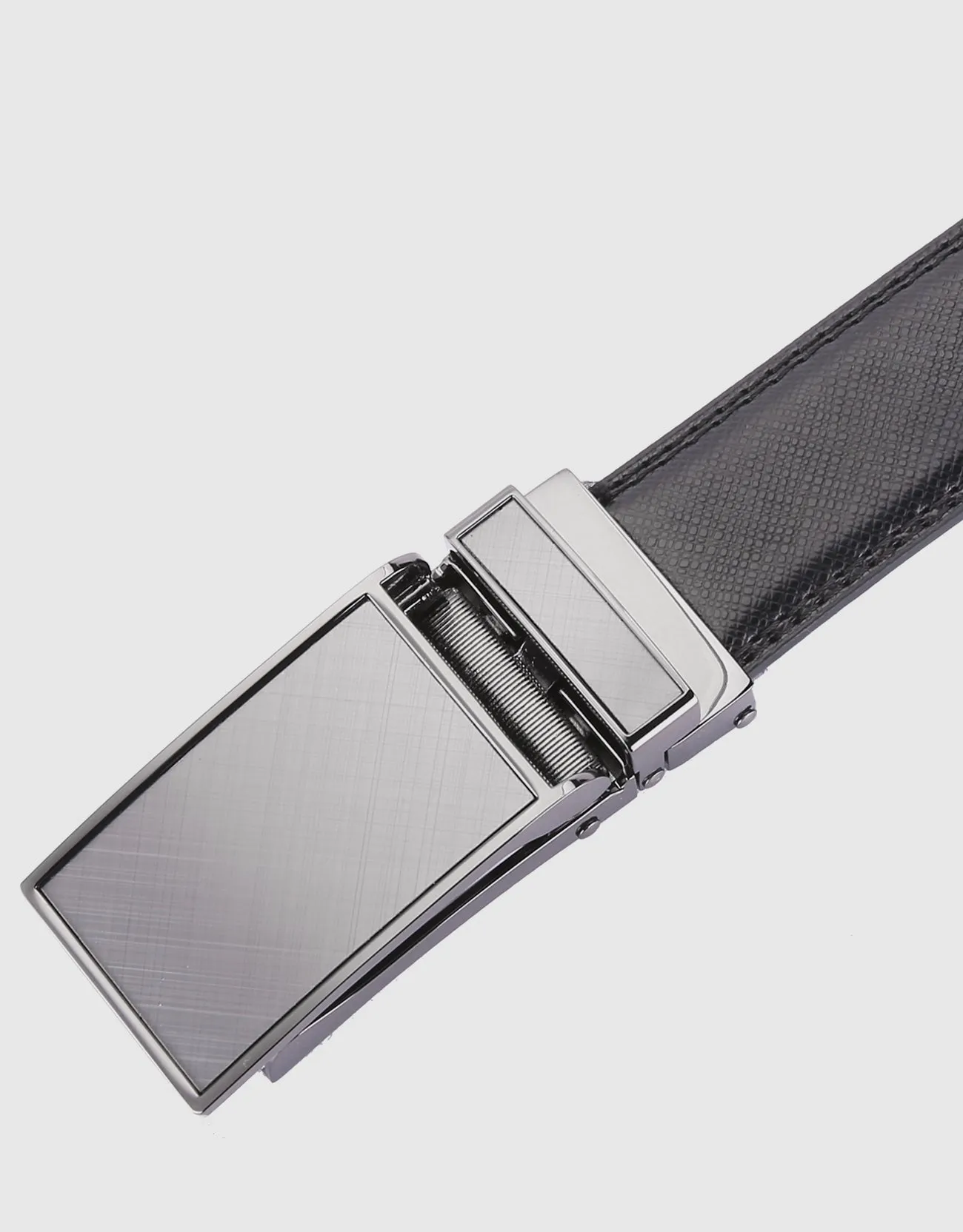 Gallery Seven Mens Leather Ratchet Belt - Adjustable Click Closure - Casual Dress Accessory