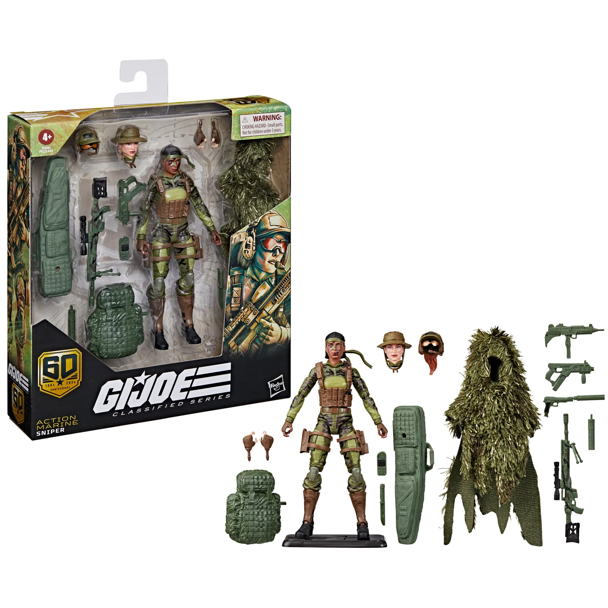 G.I. Joe Classified 60th Anniversary Action Marine Sniper ARMY BUILDER SET OF 4