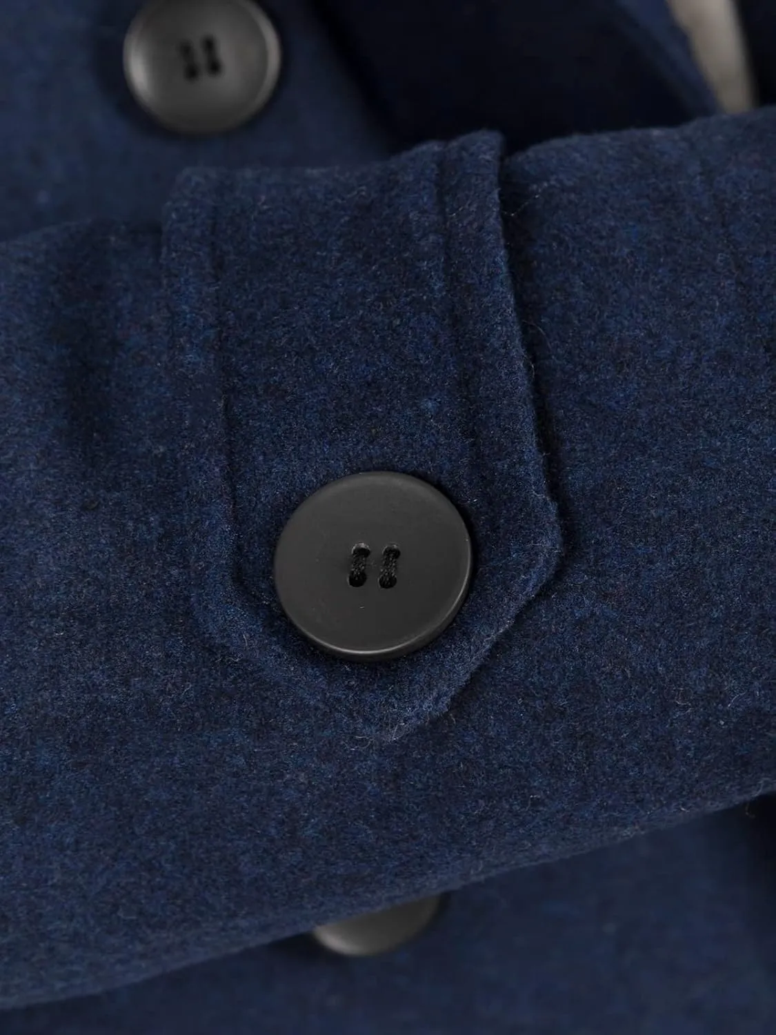 Hacikis Mens Double Breasted Wool Blend Pea Coat Quilted Lined Notched Collar Trench Coats