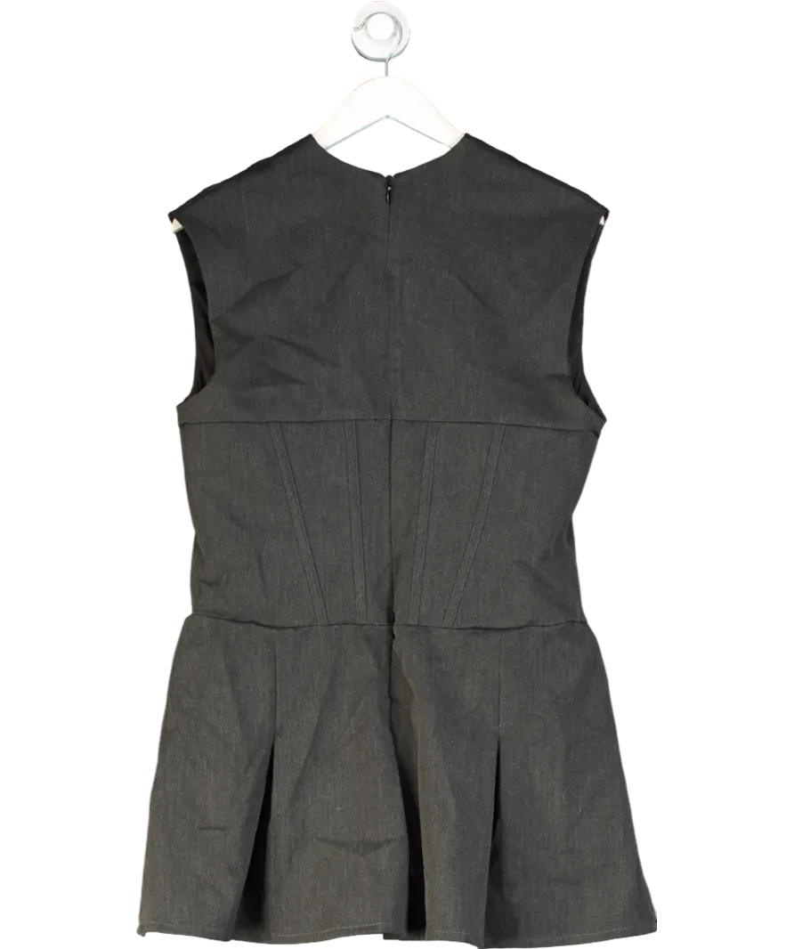 House of CB Grey Eleanor Charcoal Pleated Corset Dress Large   Plus Cup UK L