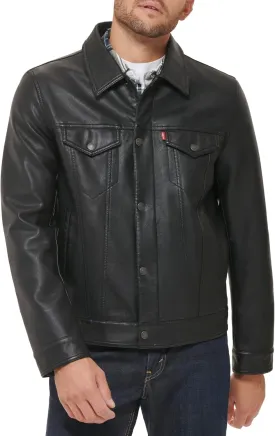 Levi's Men's Faux Leather Classic Trucker Jacket