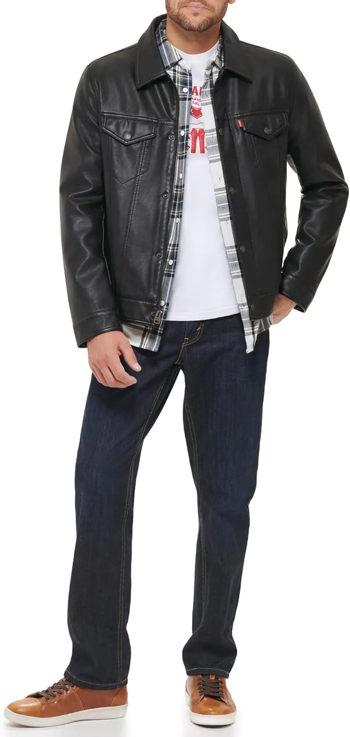 Levi's Men's Faux Leather Classic Trucker Jacket
