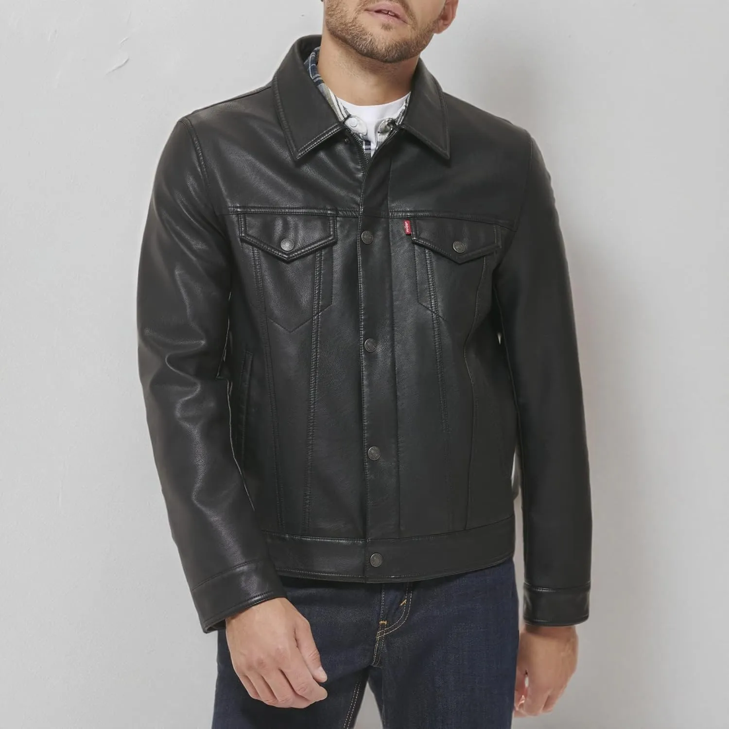 Levi's Men's Faux Leather Classic Trucker Jacket