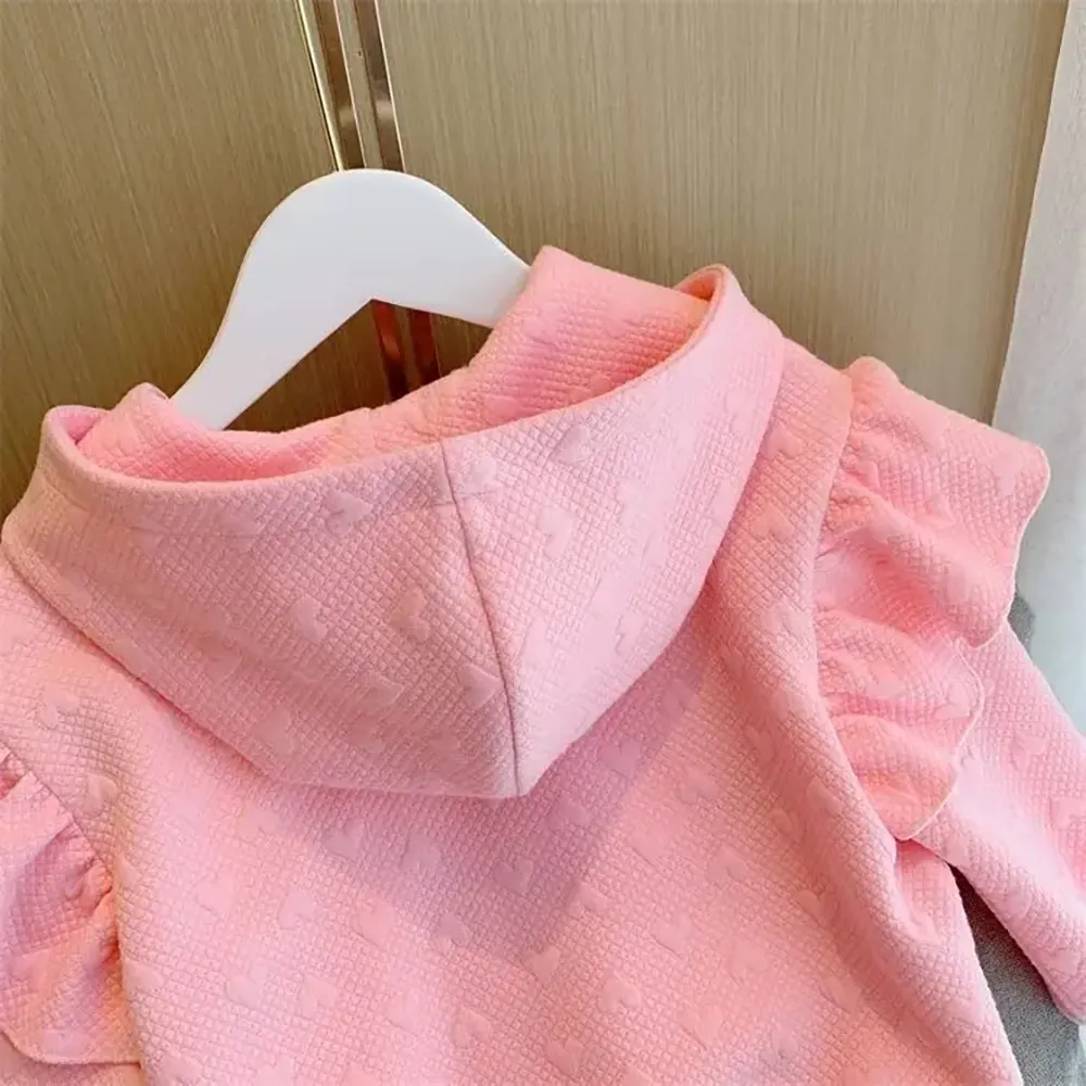 Little Surprise Box, Pink Mini Heart 2 pc Track Suit Set For Toddlers And Kids