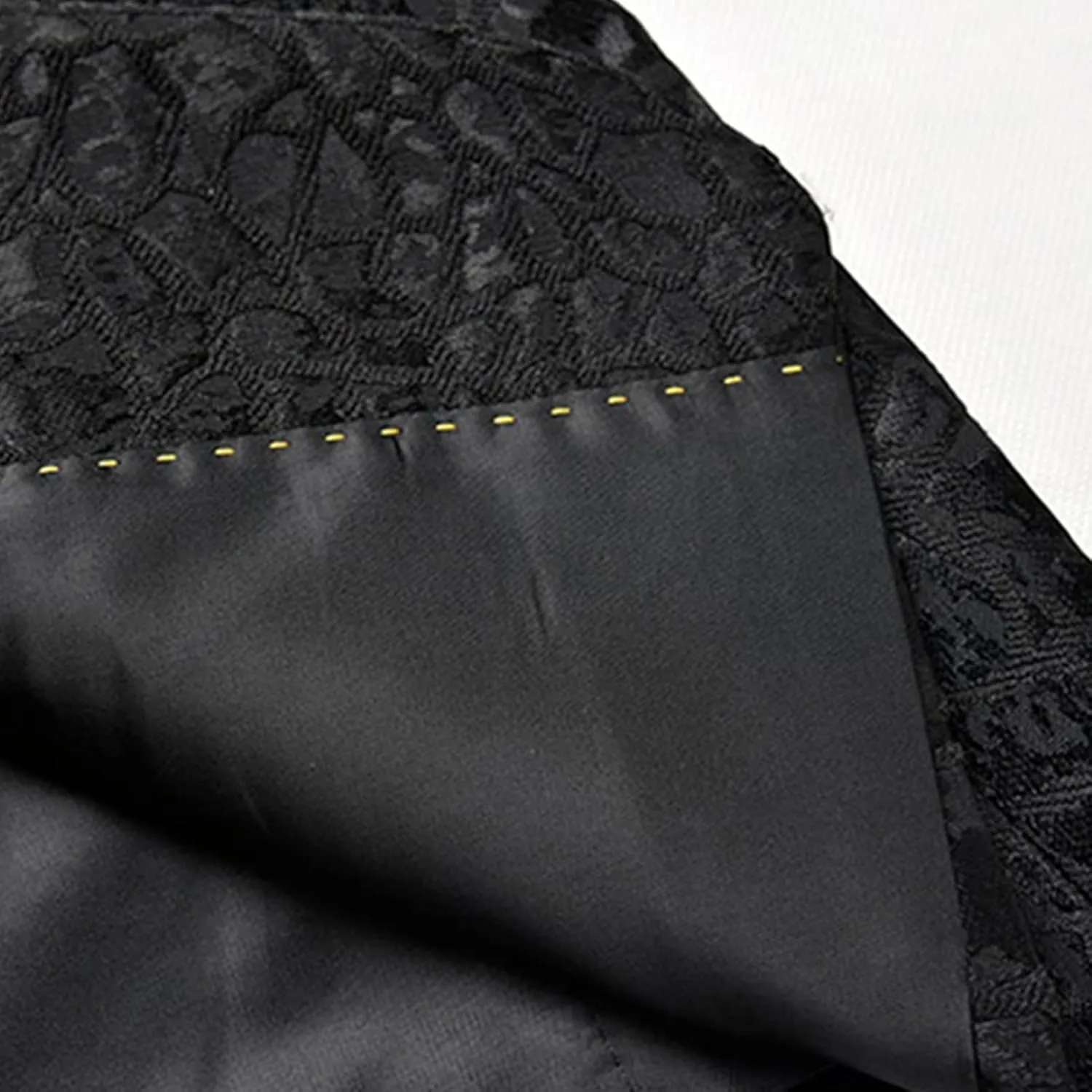 Maiyifu-GJ Men's Luxury Embroidered Tuxedo Jacket One Button Stylish Jacquard Wedding Blazer Dinner Prom Party Sports Coats