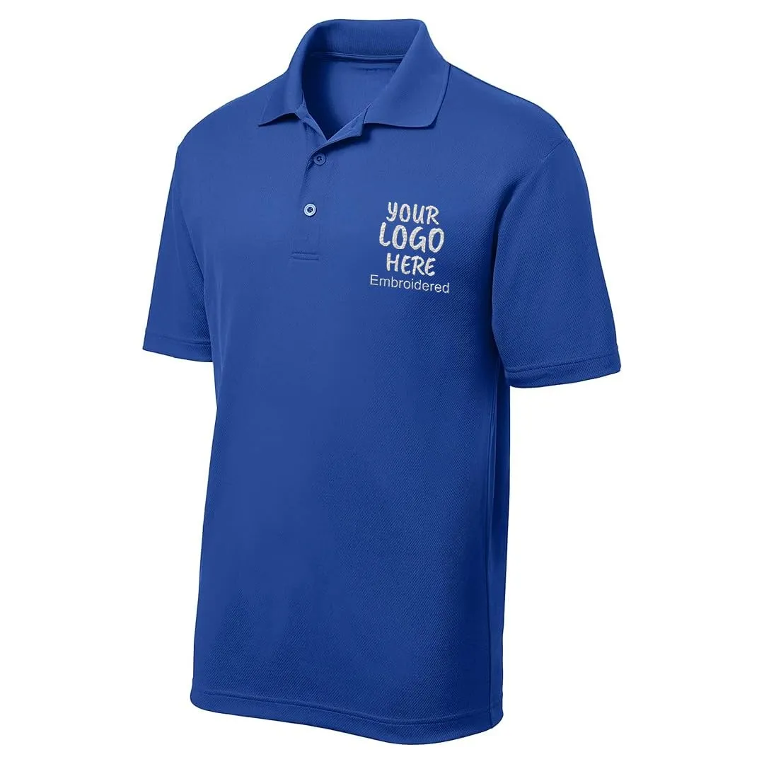 Men's Custom Golf Shirt - Custom Embroidered Polo Shirt - Golf Shirt For Men - Custom Embroidered Golf Shirt (3XL, Navy)
