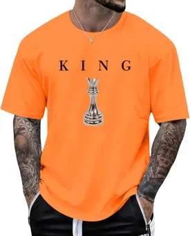 Men's King Chess Shirt Graphic Tees Designer Printed T Shirts for Men Urban Letter T-Shirt Streetwear