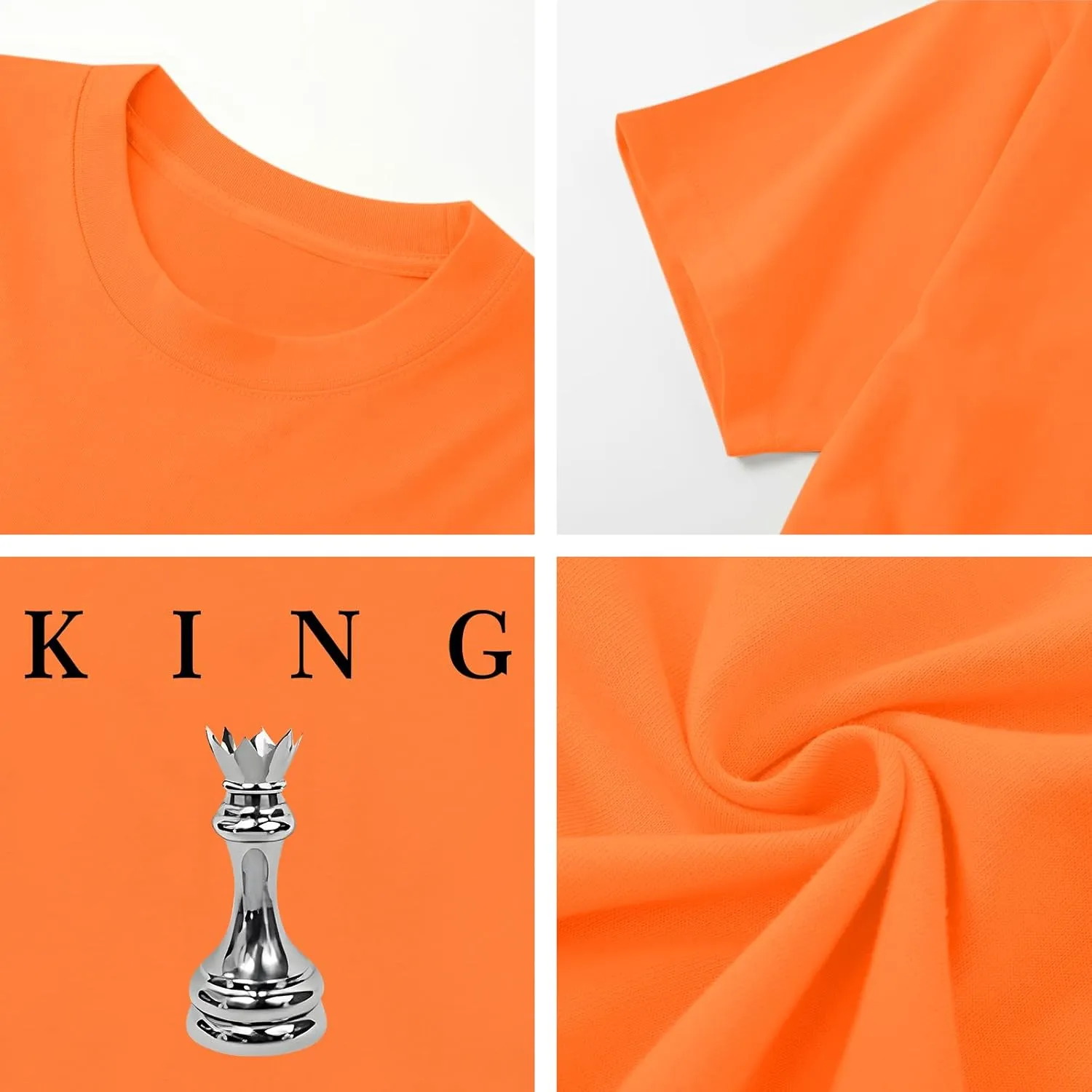 Men's King Chess Shirt Graphic Tees Designer Printed T Shirts for Men Urban Letter T-Shirt Streetwear