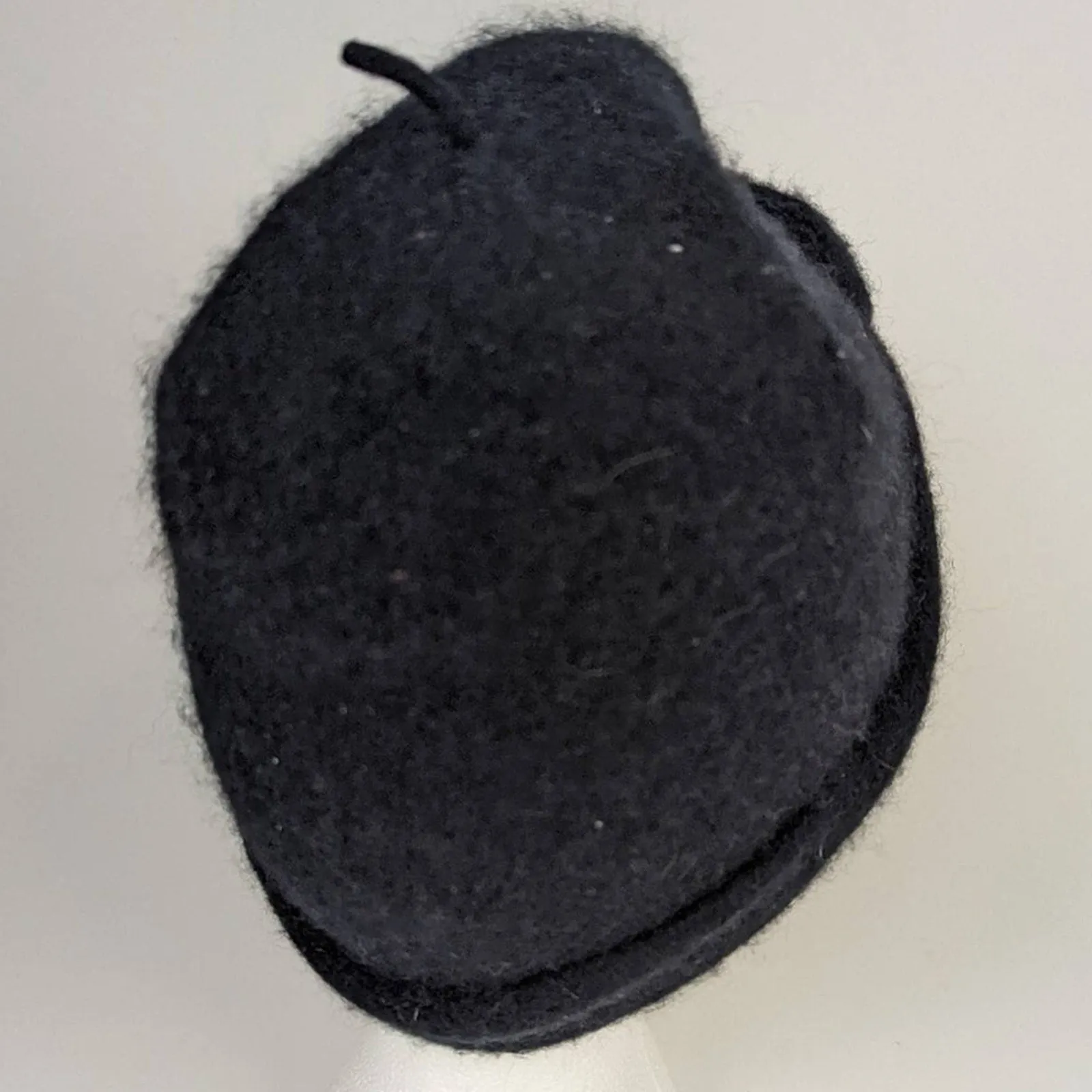 New York & Company Black Wool Basket Hat
