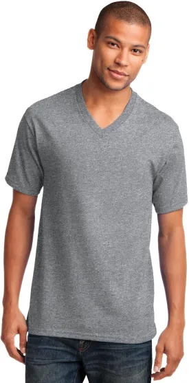 Port & Company Men's 54 oz 100% Cotton V Neck T Shirt