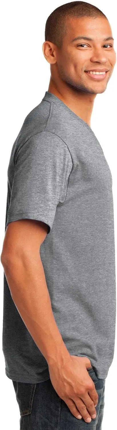 Port & Company Men's 54 oz 100% Cotton V Neck T Shirt
