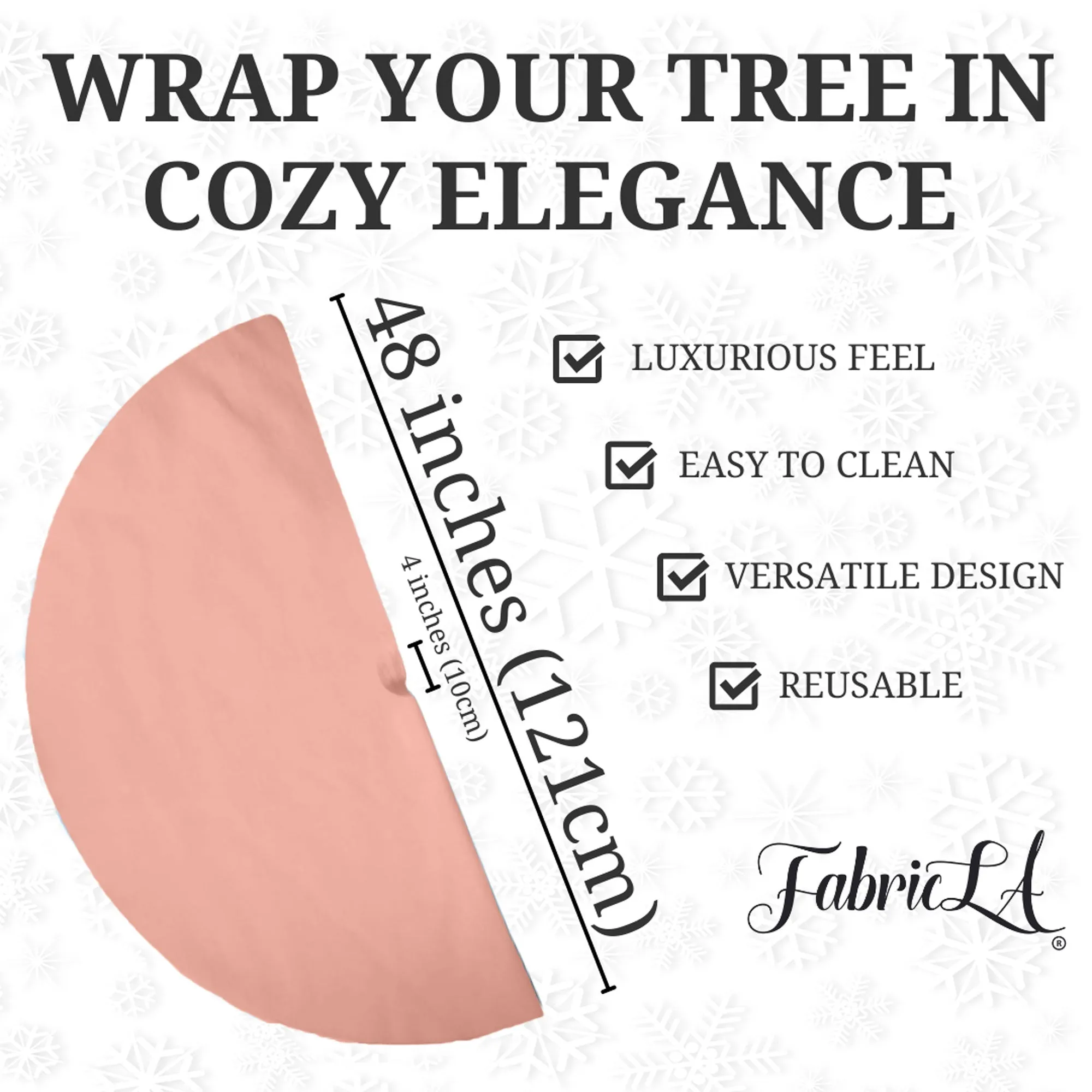 Premium Faux Fur Christmas Tree Skirt - 48 Inch | Luxurious Holiday Decorations