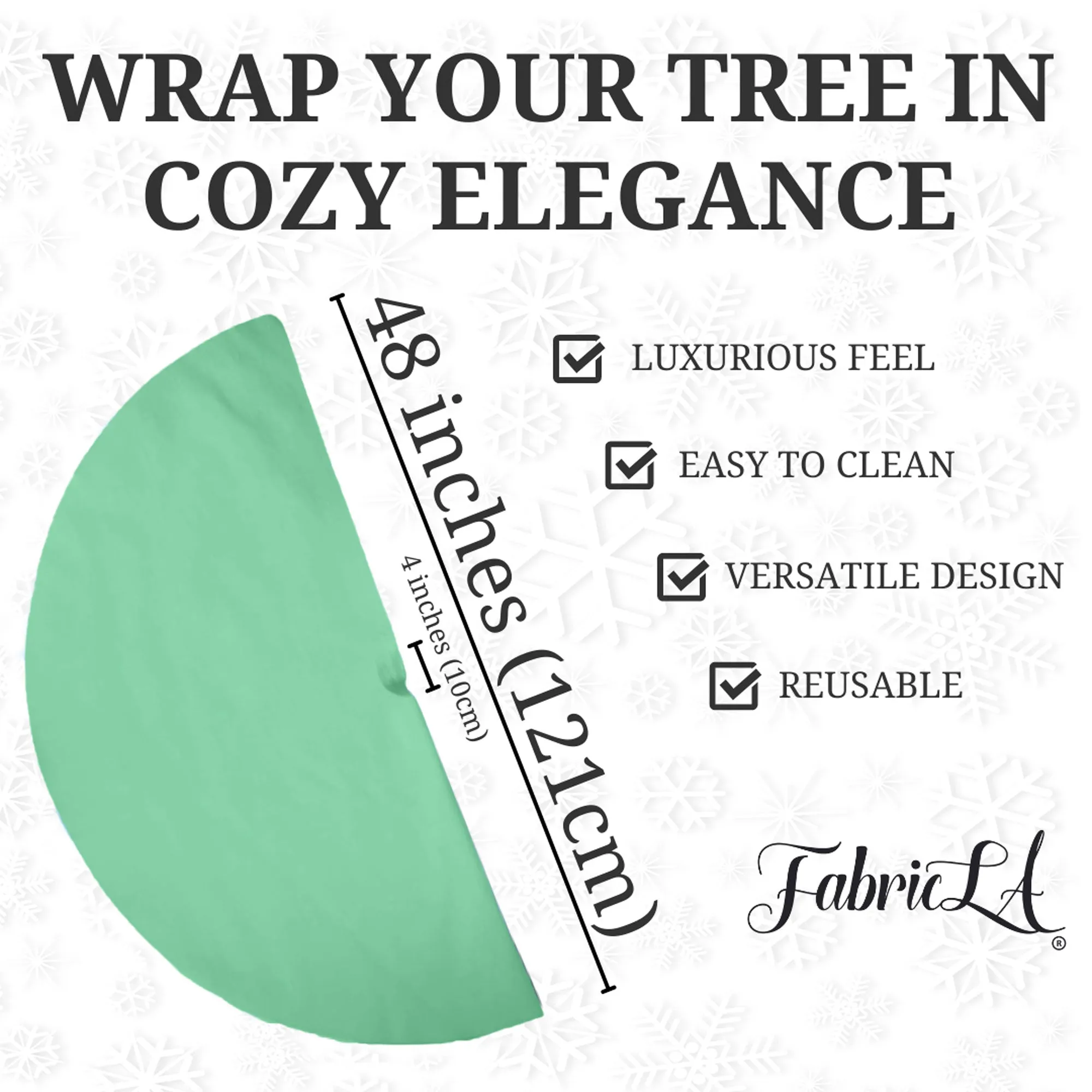 Premium Faux Fur Christmas Tree Skirt - 48 Inch | Luxurious Holiday Decorations