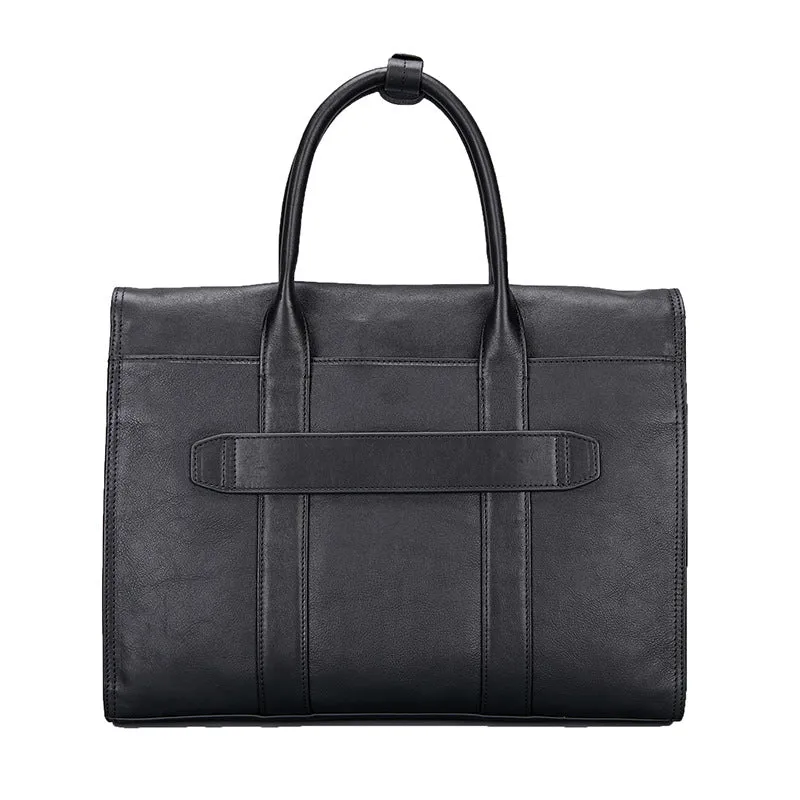 Premium Leather Mens' Suitcase Weekender | 15 Inches Leather Laptop Bag, Ladies' Briefcase, 15 Inches Laptop Bag, Men Work Tote, Business Shoulder Bag, Fashion Designer Laptop Bag Alexel Crafts
