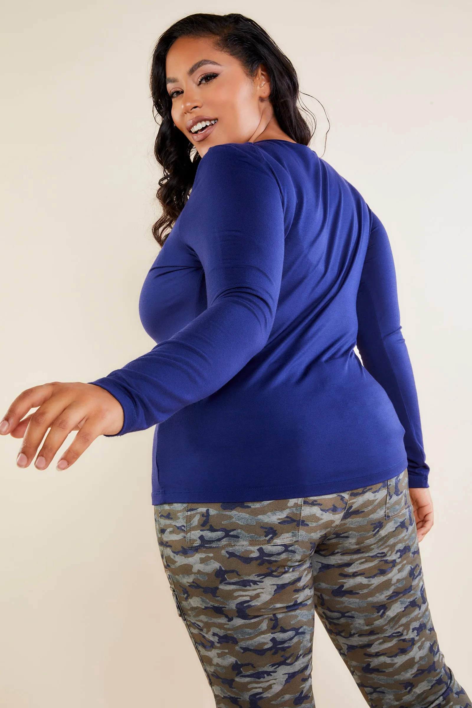 Tony Viscose Long-Sleeve Top
