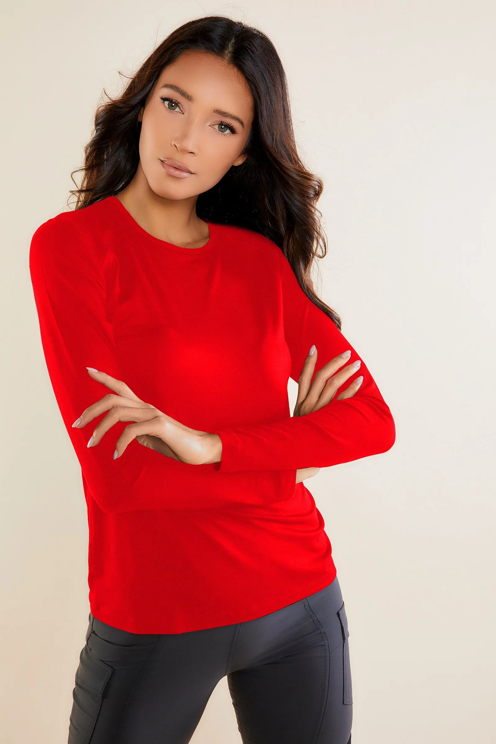 Tony Viscose Long-Sleeve Top
