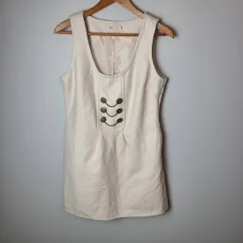 tulle Wool Military Cream Dress