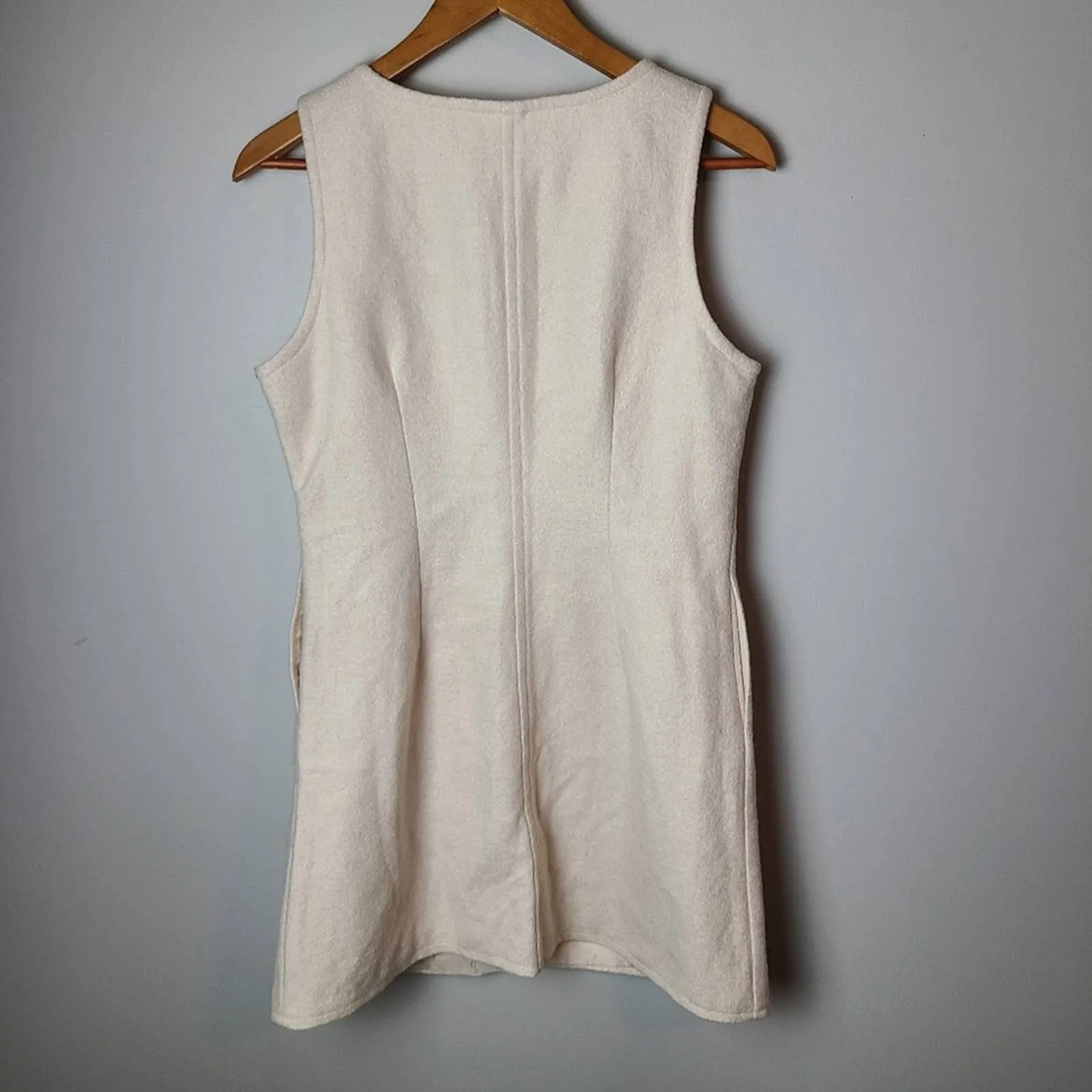 tulle Wool Military Cream Dress
