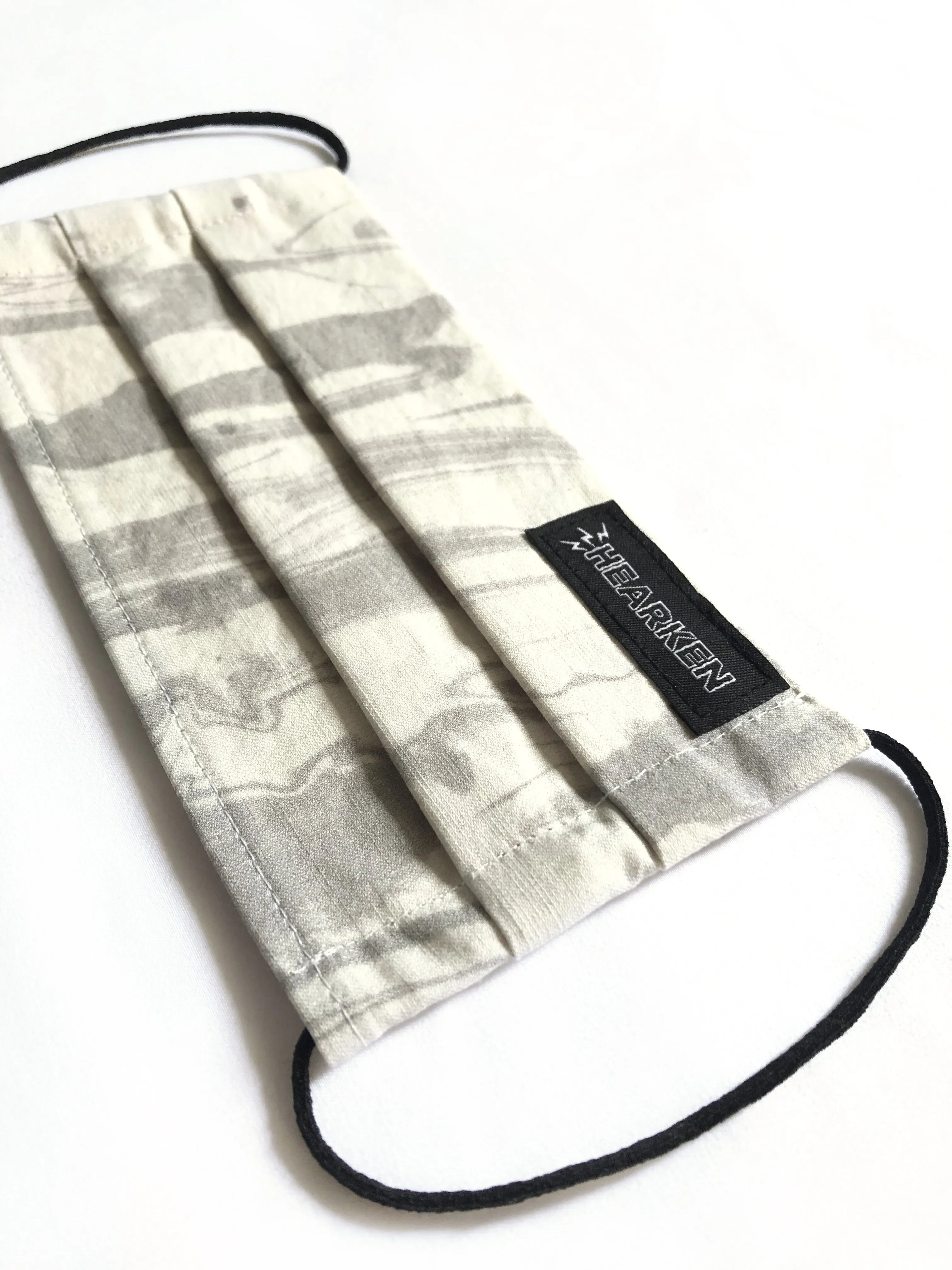 White Marble Pleated Mask