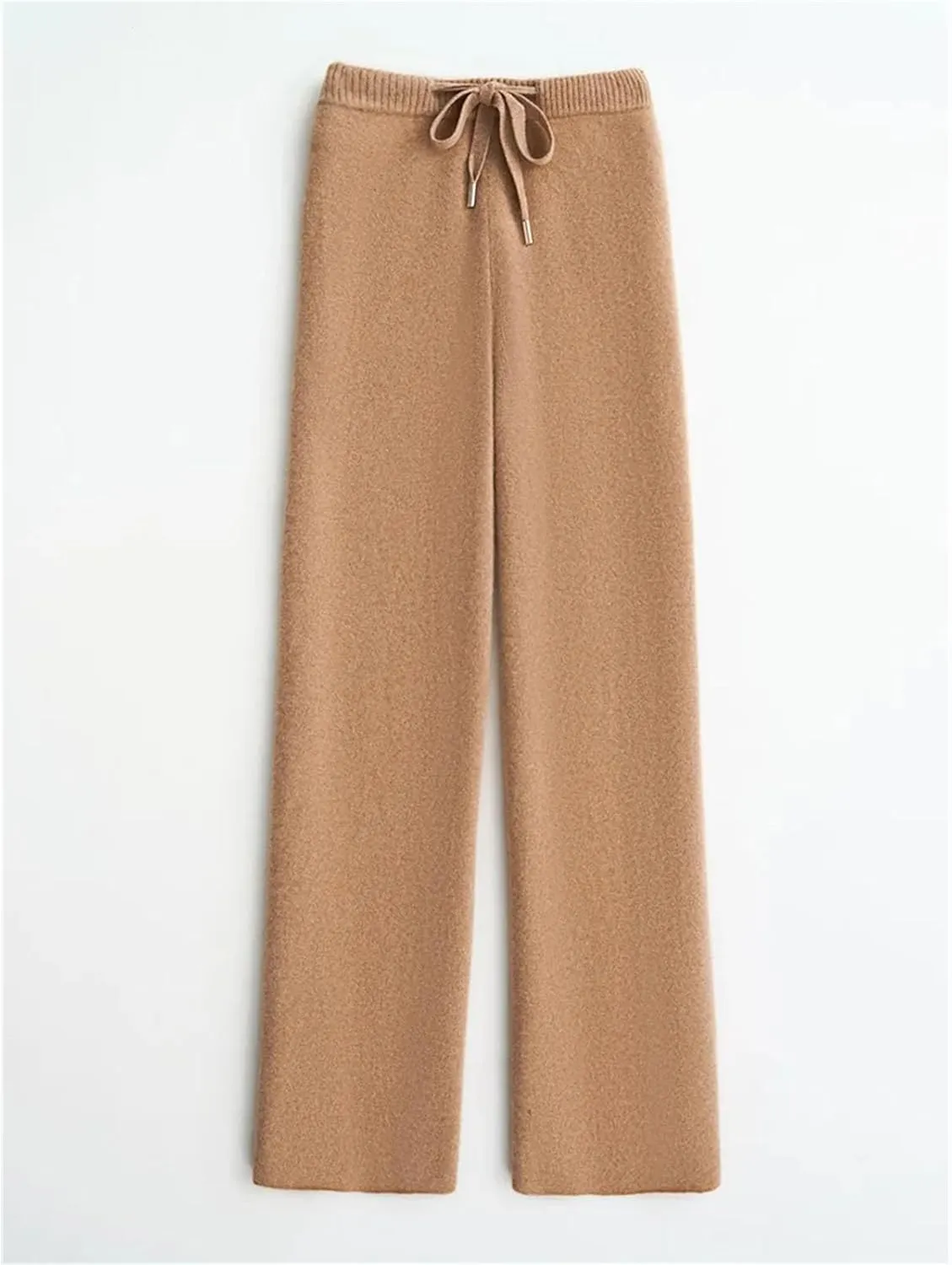 Women's High Waist Wide Leg Pants Merino Wool Trousers Casual Sweatpants