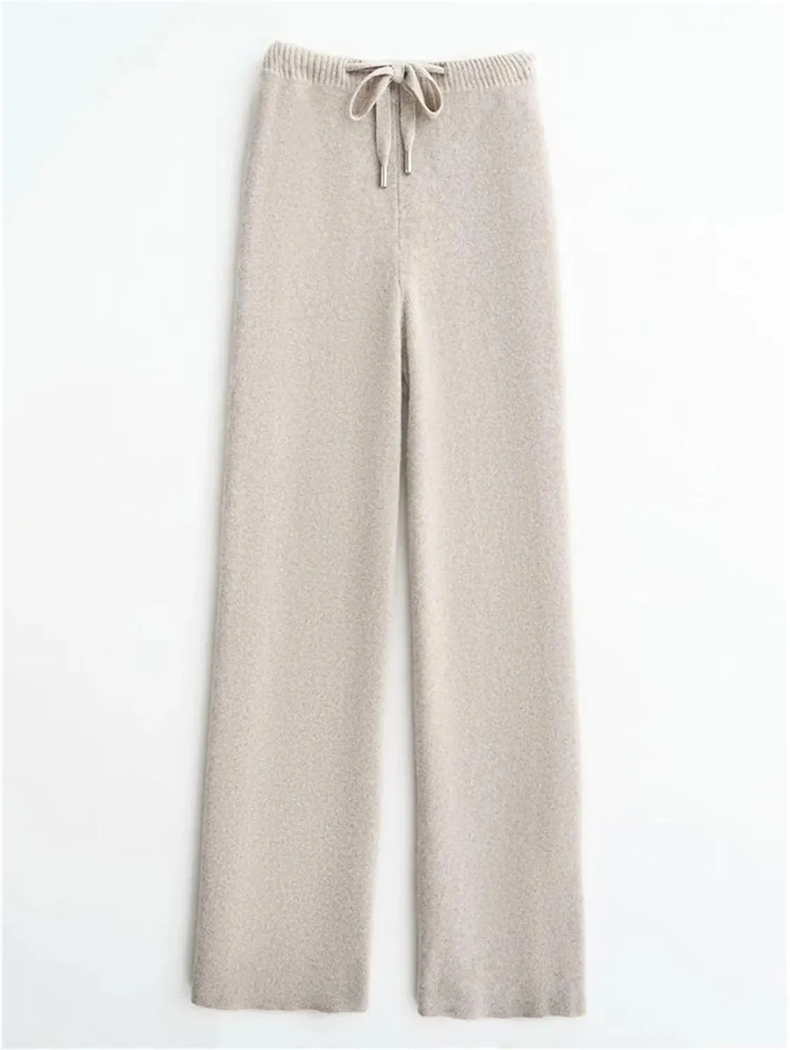 Women's High Waist Wide Leg Pants Merino Wool Trousers Casual Sweatpants