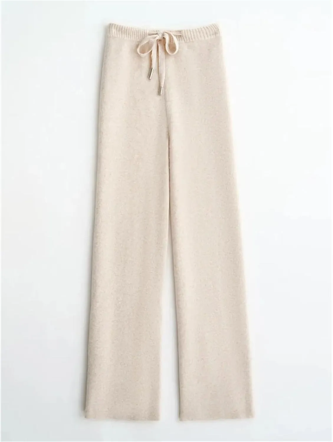 Women's High Waist Wide Leg Pants Merino Wool Trousers Casual Sweatpants