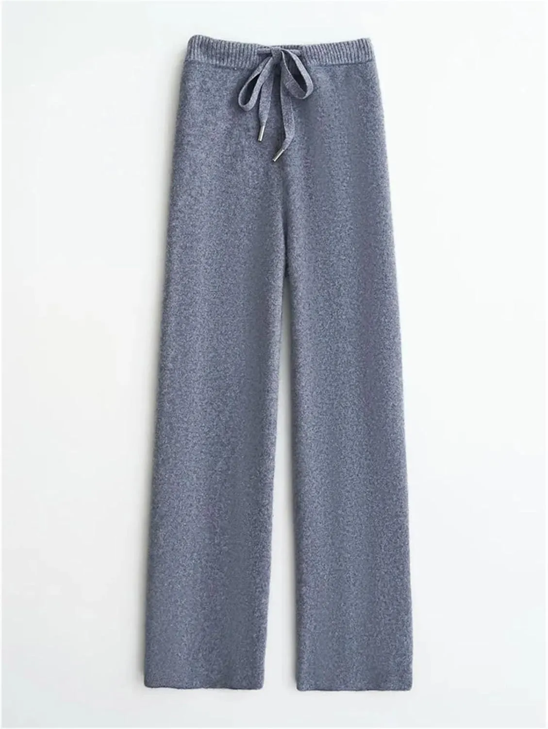 Women's High Waist Wide Leg Pants Merino Wool Trousers Casual Sweatpants