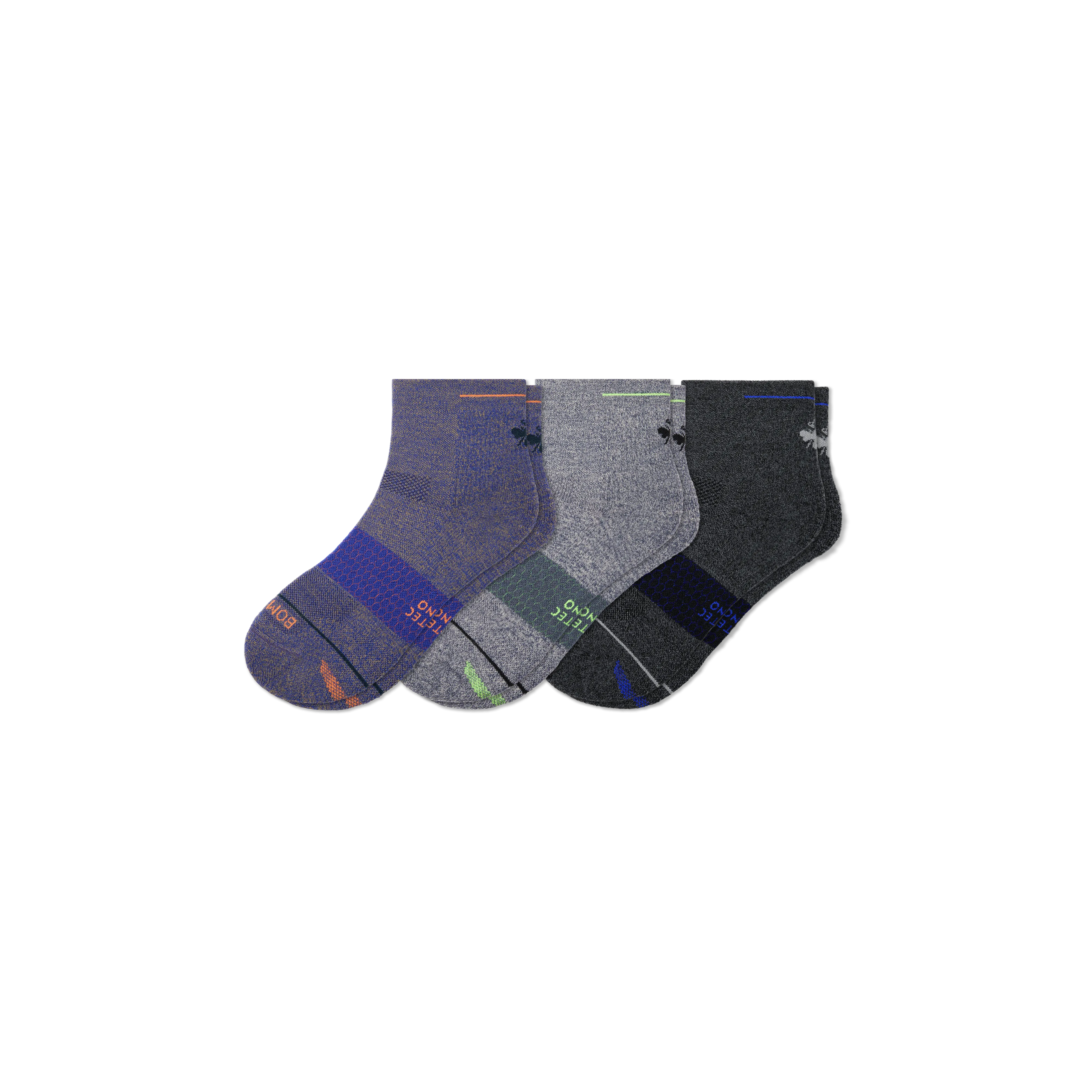 Women's Merino Wool Blend Athletic Quarter Sock 3-Pack